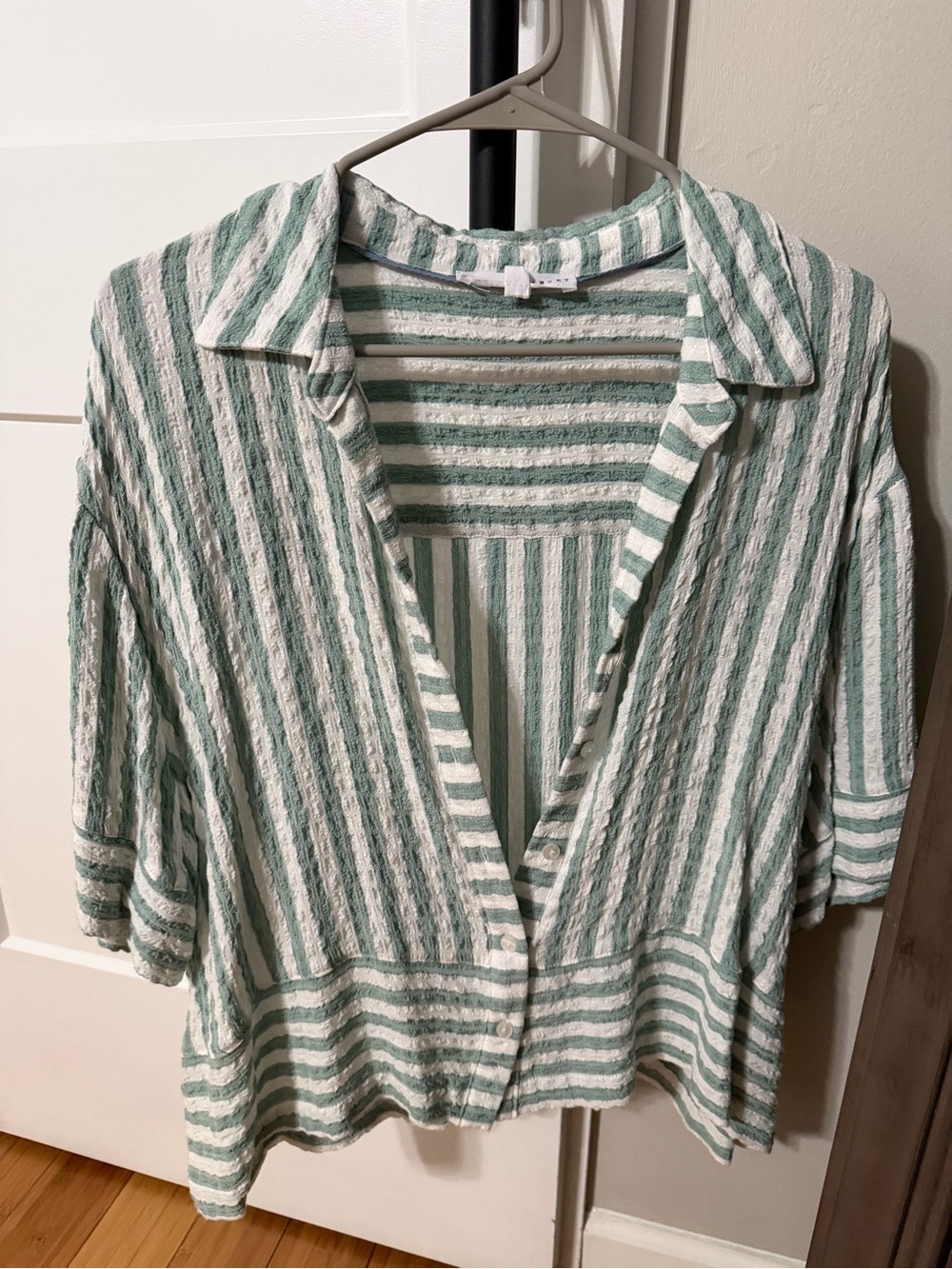 Jane and Delancey Striped Button-Front Shirt